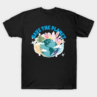 Save The Planet For The Future Of All Life Earth Plants Animals T-Shirt